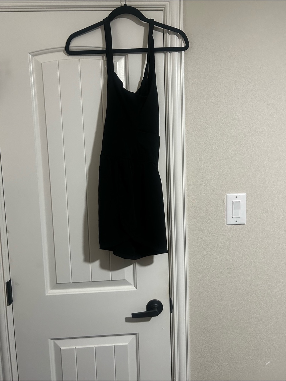 Simple Black Sleeveless Romper